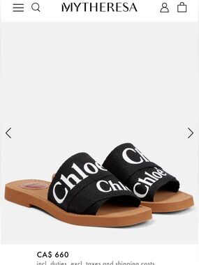Authentic Chloe woody sandals